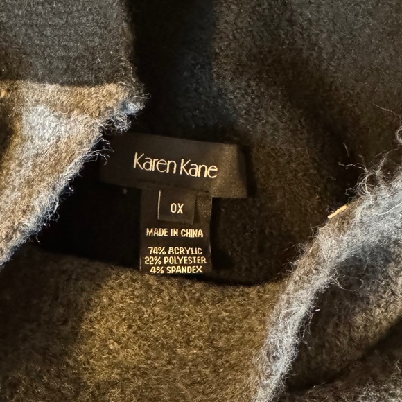 KAREN KANE Colorblock Funnel Neck Sweater Cabincore Nordic Cozy 0x - Picture 7 of 7